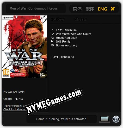 Men of War: Condemned Heroes: Cheats, Trainer +5 [FLiNG]