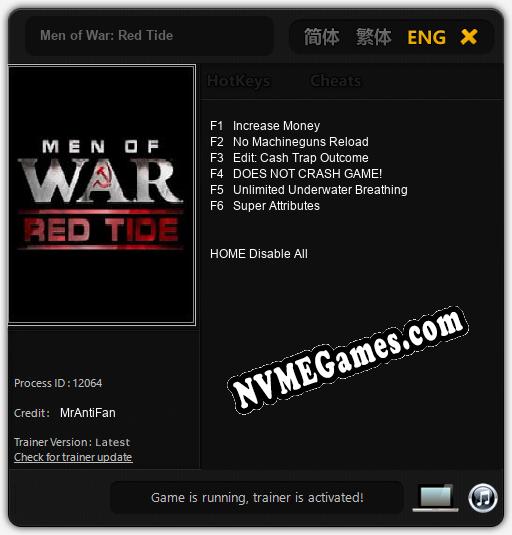 Treinador liberado para Men of War: Red Tide [v1.0.1]