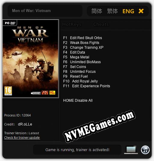 Men of War: Vietnam: Treinador (V1.0.26)