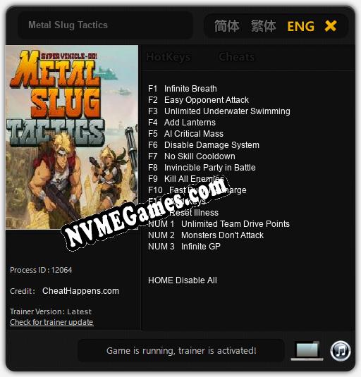 Metal Slug Tactics: Cheats, Trainer +15 [CheatHappens.com]