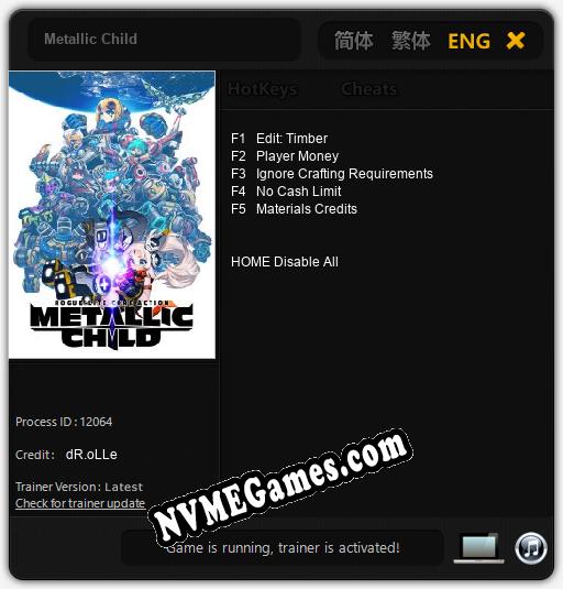 Metallic Child: Cheats, Trainer +5 [dR.oLLe]