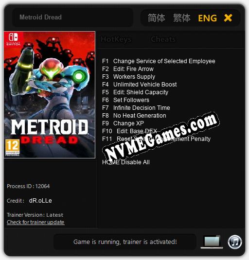 Metroid Dread: Cheats, Trainer +11 [dR.oLLe]