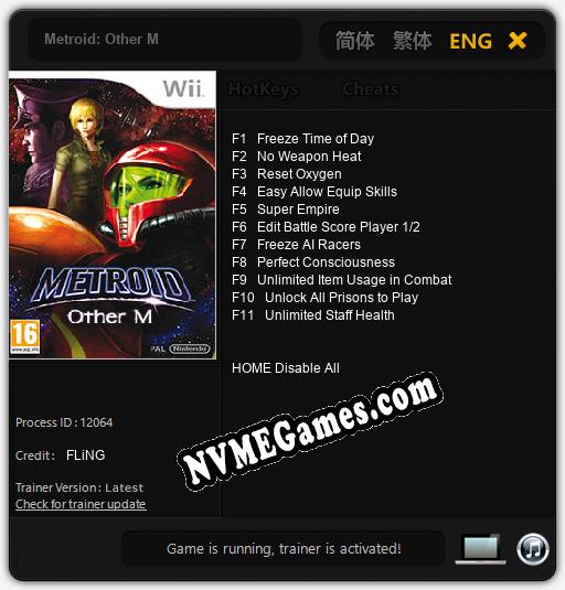 Metroid: Other M: Cheats, Trainer +11 [FLiNG]