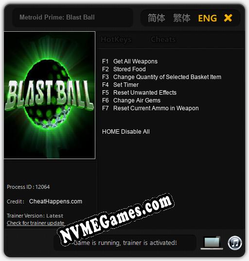 Metroid Prime: Blast Ball: Treinador (V1.0.81)