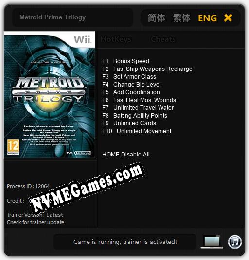 Metroid Prime Trilogy: Trainer +10 [v1.8]