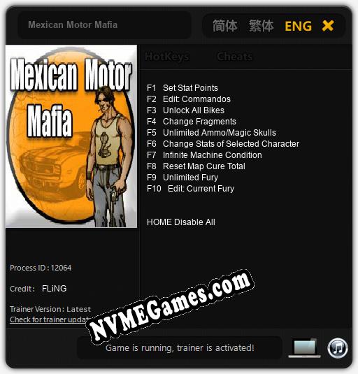 Treinador liberado para Mexican Motor Mafia [v1.0.5]