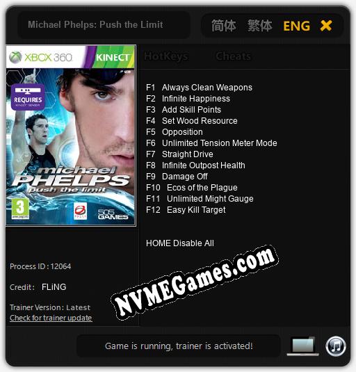 Michael Phelps: Push the Limit: Cheats, Trainer +12 [FLiNG]