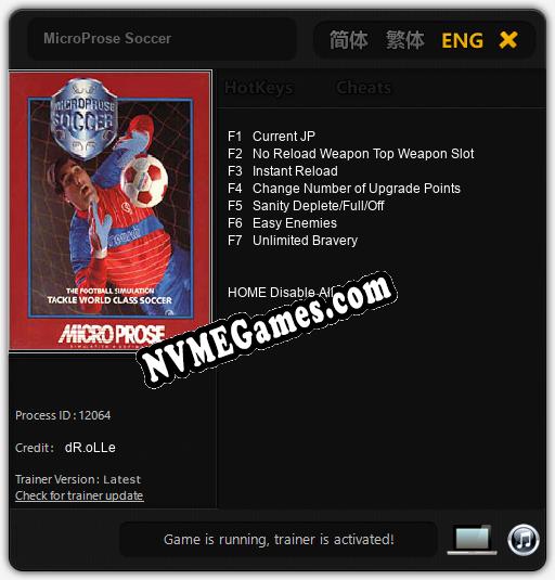 MicroProse Soccer: Treinador (V1.0.38)