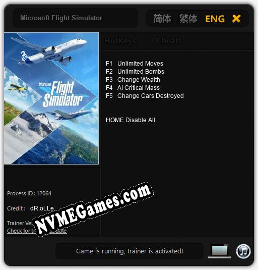 Treinador liberado para Microsoft Flight Simulator [v1.0.3]