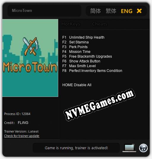 MicroTown: Cheats, Trainer +8 [FLiNG]