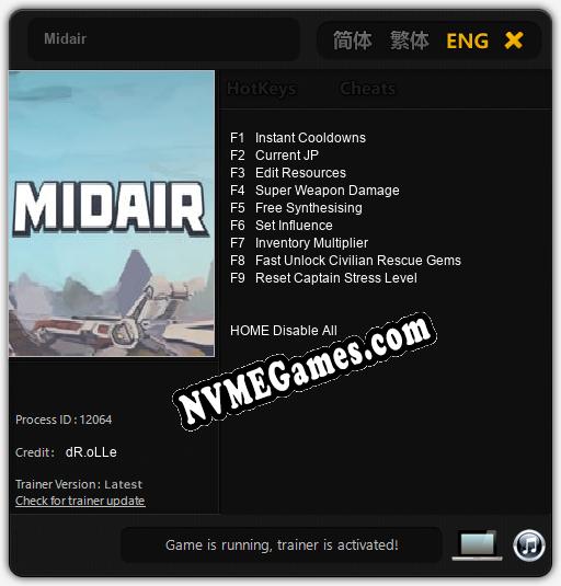 Midair: Cheats, Trainer +9 [dR.oLLe]