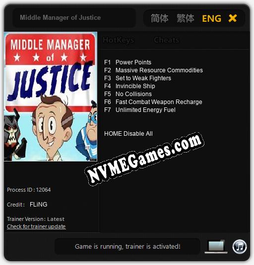 Middle Manager of Justice: Cheats, Trainer +7 [FLiNG]