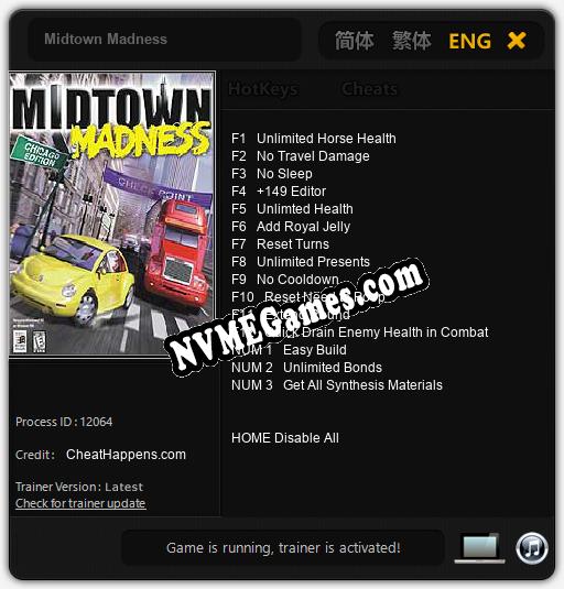 Midtown Madness: Trainer +15 [v1.2]