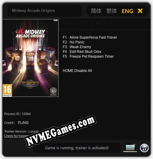 Midway Arcade Origins: Cheats, Trainer +5 [FLiNG]