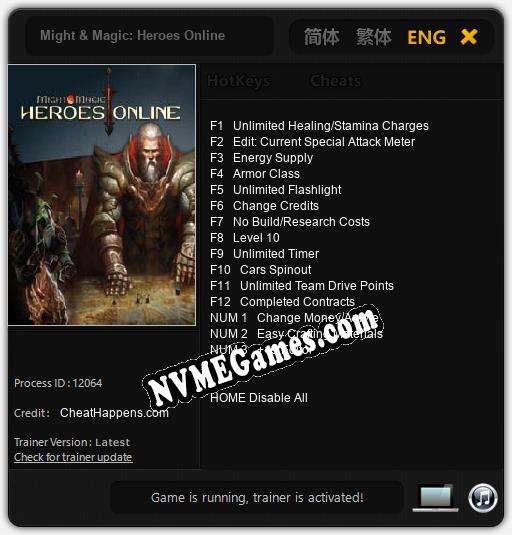 Might & Magic: Heroes Online: Treinador (V1.0.11)