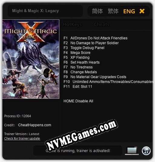 Might & Magic X: Legacy: Cheats, Trainer +11 [CheatHappens.com]