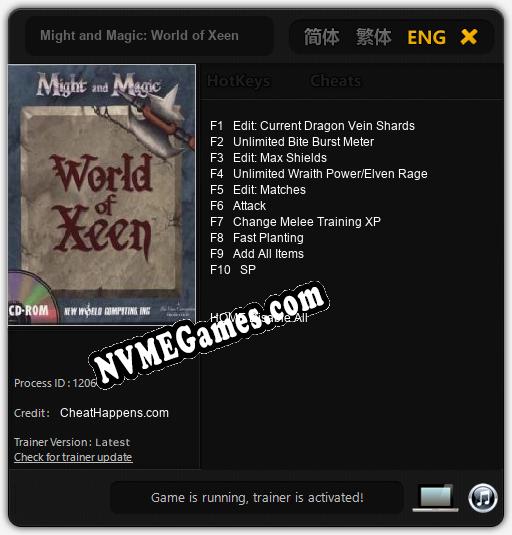 Might and Magic: World of Xeen: Trainer +10 [v1.9]