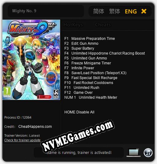 Mighty No. 9: Cheats, Trainer +13 [CheatHappens.com]