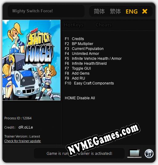 Mighty Switch Force!: Trainer +10 [v1.6]