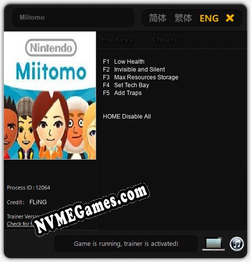 Miitomo: Trainer +5 [v1.1]