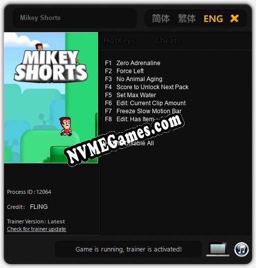 Treinador liberado para Mikey Shorts [v1.0.2]