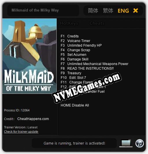 Milkmaid of the Milky Way: Trainer +13 [v1.6]