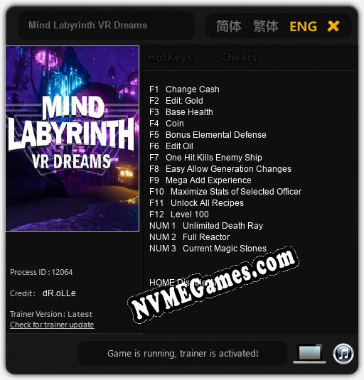 Mind Labyrinth VR Dreams: Trainer +15 [v1.5]