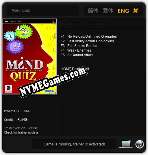 Mind Quiz: Cheats, Trainer +5 [FLiNG]