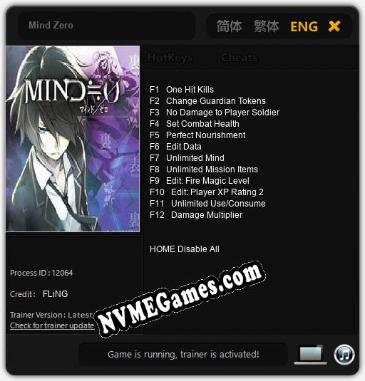 Mind Zero: Treinador (V1.0.71)