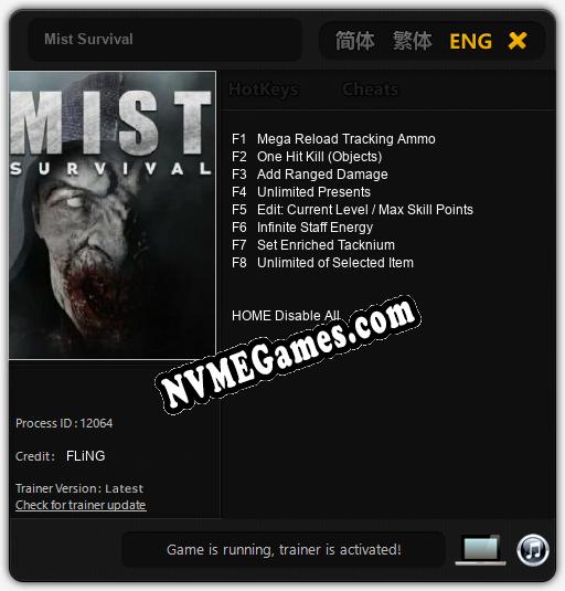 Mist Survival: Cheats, Trainer +8 [FLiNG]