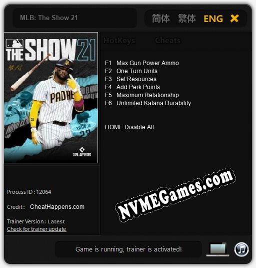 MLB: The Show 21: Treinador (V1.0.62)