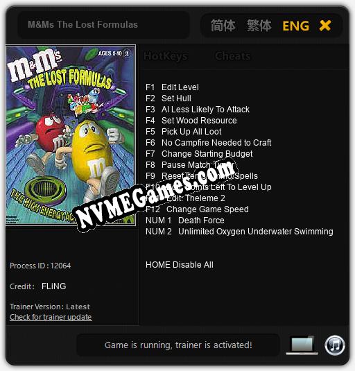 M&Ms The Lost Formulas: Trainer +14 [v1.9]