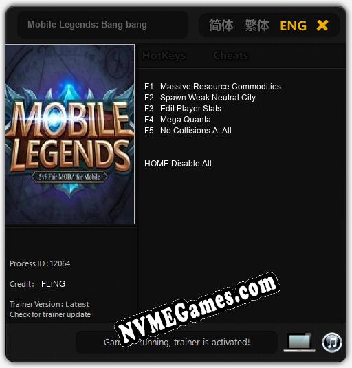 Mobile Legends: Bang bang: Treinador (V1.0.55)