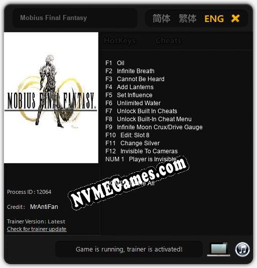 Treinador liberado para Mobius Final Fantasy [v1.0.6]