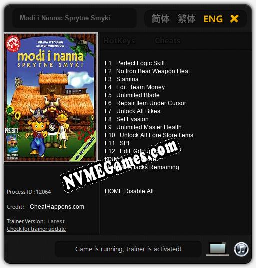 Modi i Nanna: Sprytne Smyki: Cheats, Trainer +14 [CheatHappens.com]