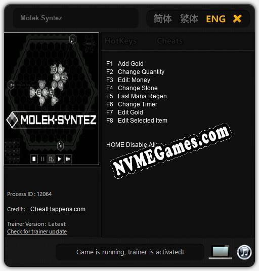 Treinador liberado para Molek-Syntez [v1.0.7]