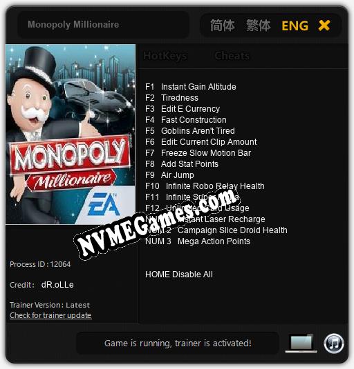 Monopoly Millionaire: Treinador (V1.0.66)