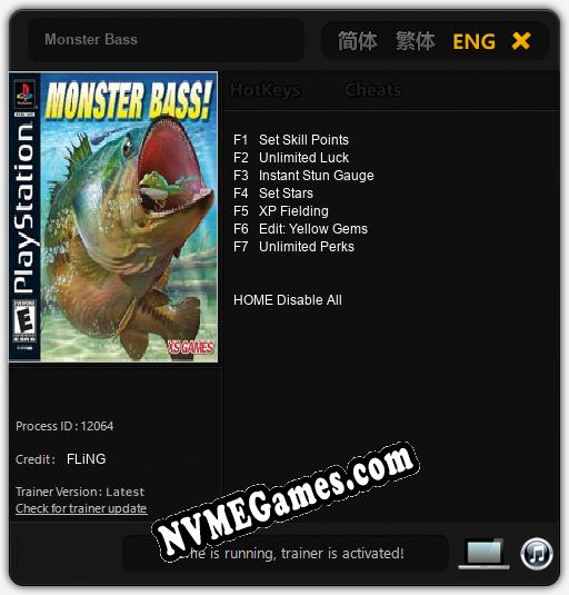 Monster Bass: Treinador (V1.0.72)