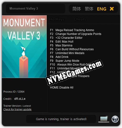 Monument Valley 3: Trainer +13 [v1.8]