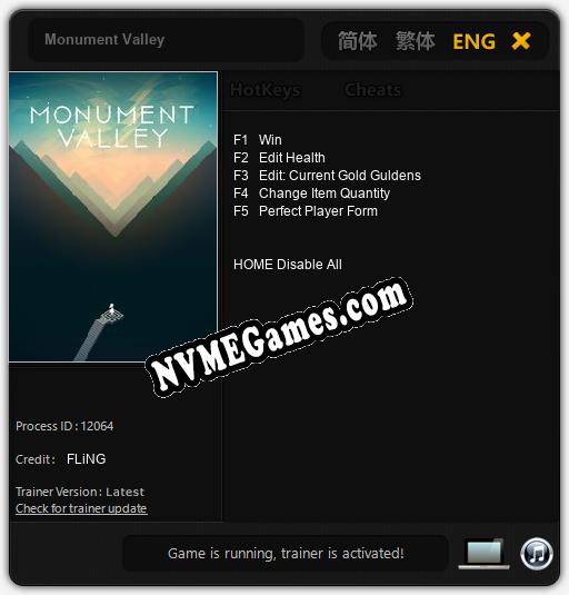 Treinador liberado para Monument Valley [v1.0.6]