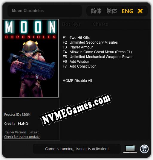 Moon Chronicles: Cheats, Trainer +7 [FLiNG]