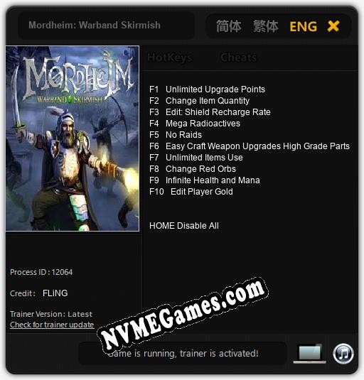 Treinador liberado para Mordheim: Warband Skirmish [v1.0.9]