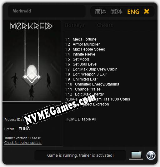 Morkredd: Cheats, Trainer +14 [FLiNG]