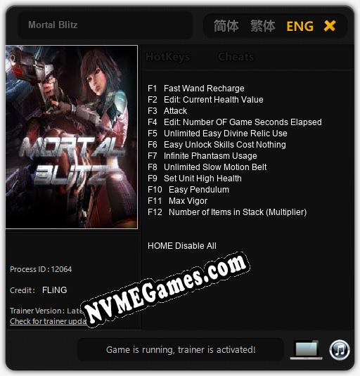 Treinador liberado para Mortal Blitz [v1.0.3]