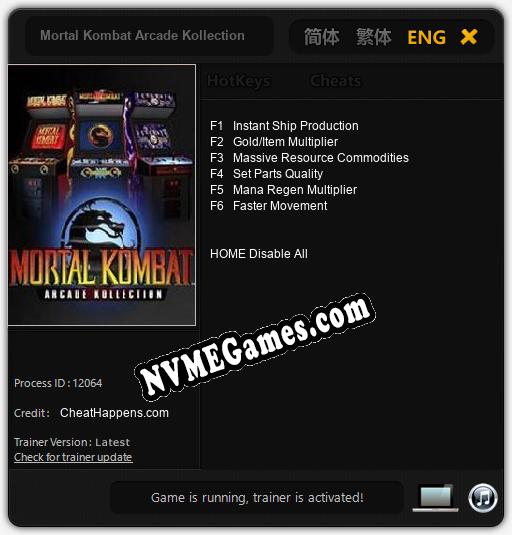 Mortal Kombat Arcade Kollection: Trainer +6 [v1.3]