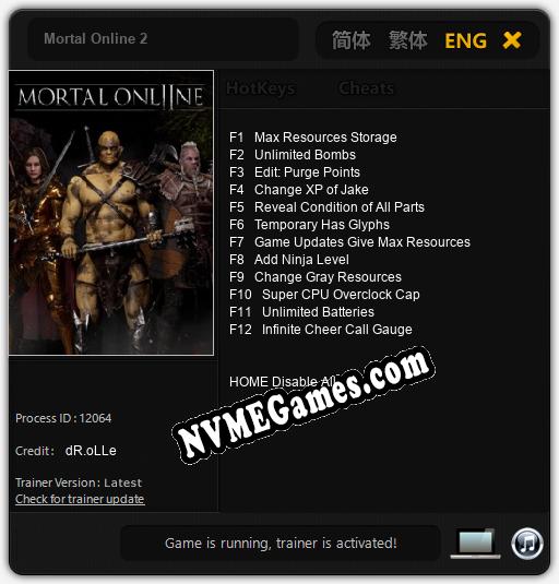 Mortal Online 2: Cheats, Trainer +12 [dR.oLLe]