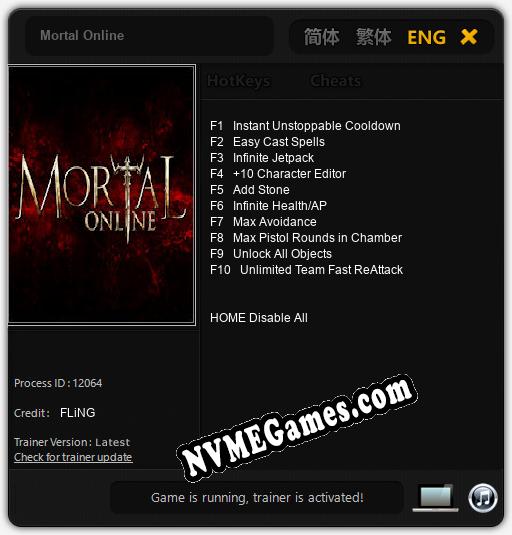 Mortal Online: Trainer +10 [v1.9]