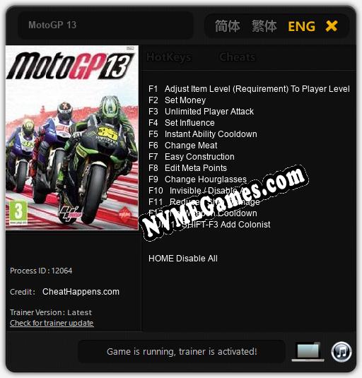 Treinador liberado para MotoGP 13 [v1.0.6]