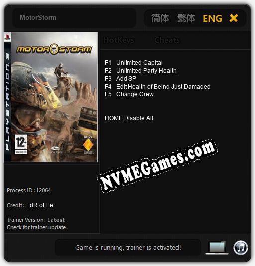 MotorStorm: Treinador (V1.0.88)