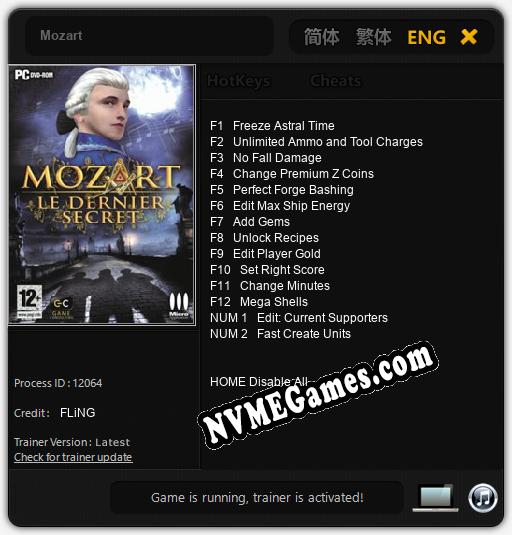 Mozart: Trainer +14 [v1.1]